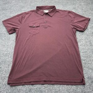 Linksoul Mens Tempus Fugit Luxury Cotton Polo Shirt Burgundy Large LS101